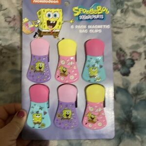 New Nickelodeon SpongeBob Squarepants Easter Magnetic Clips -6;pack
